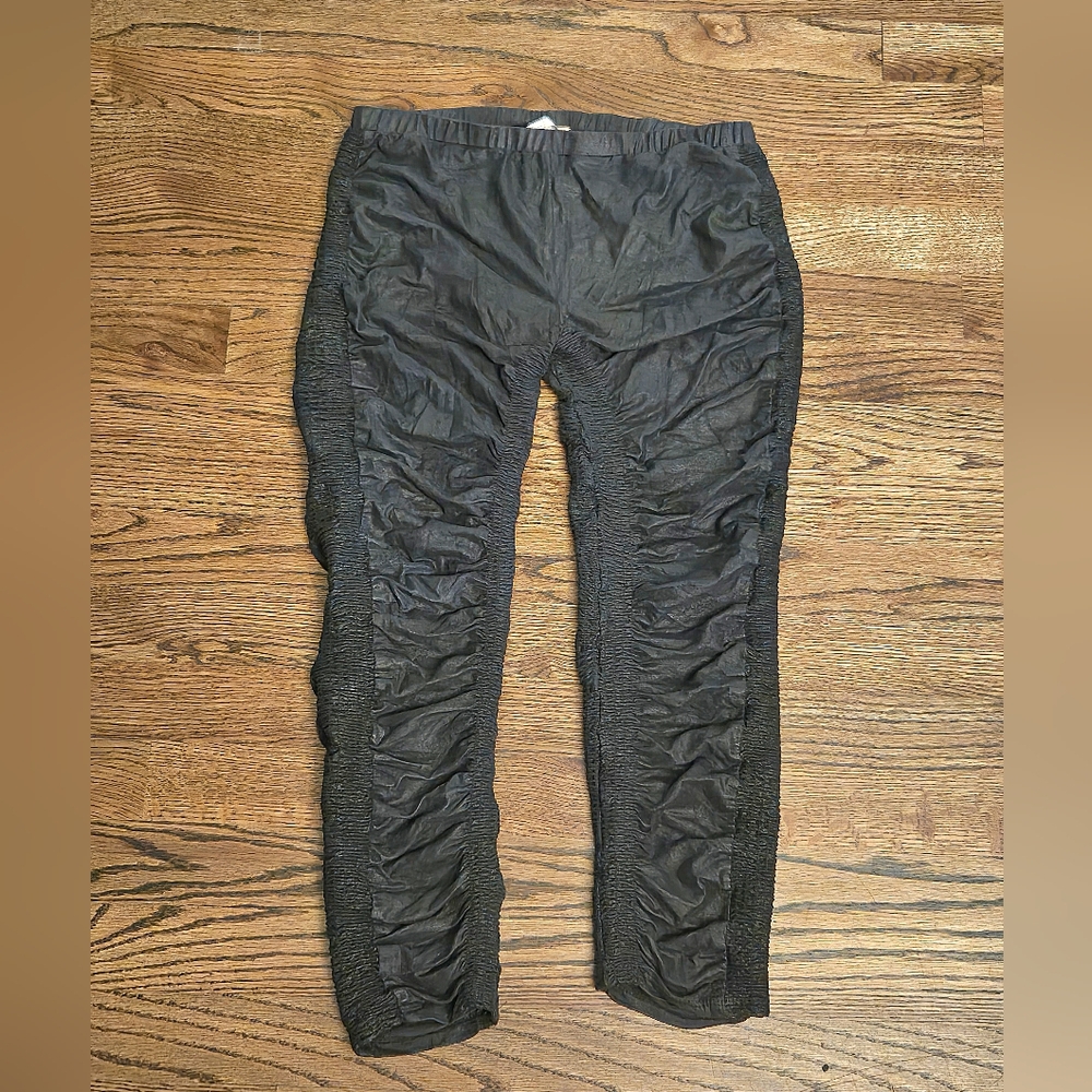 Free People Black Ruched Leggings
